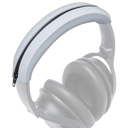 WC BandZ QC - Silicone Headband Cover for Bose QuietComfort 35, 35ii, 45, QC 2023 & More, Made by Wicked Cushions | Enhanced Style, and Sweat Protection | Silver