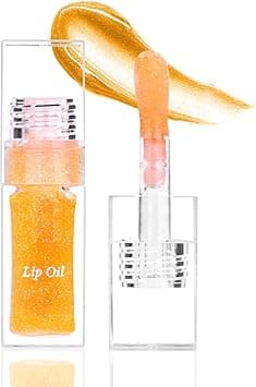 LOPHE Magic Colorchanging Lip Oil Hydrating Plumping Lip Oil Colour Changing Glitter Lip Gloss Long Lasting Moisturizing Nonsticky Fruit Flavoured Lip Oil High Shine 7ml Sweet Orange
