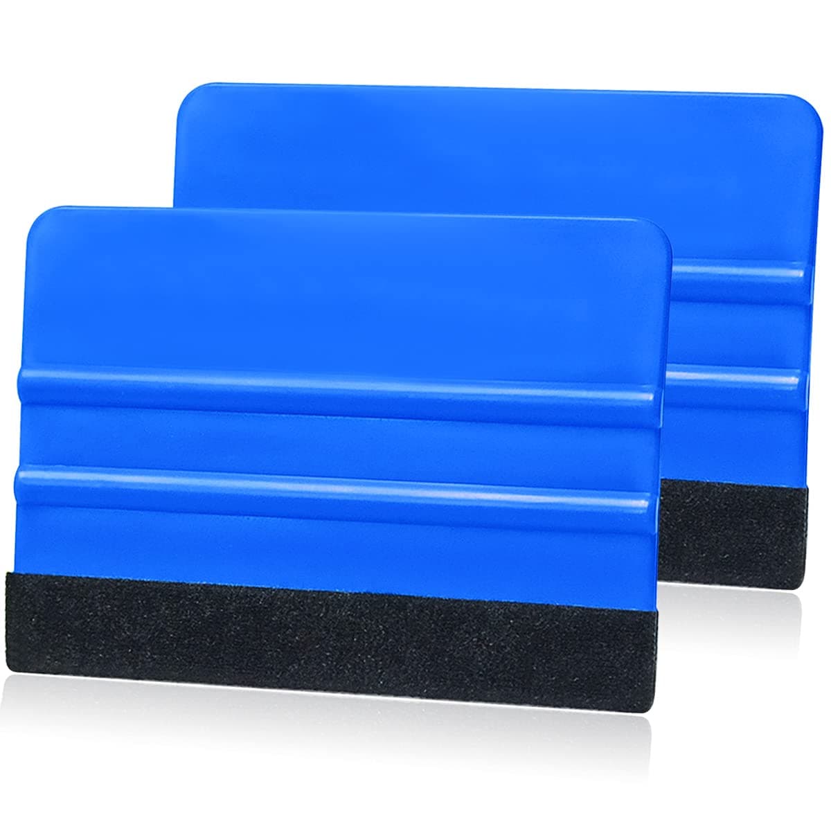 2 Pieces Wallpaper Smoothing Tool Vehicle Vinyl Felt Squeegee Window Tint Film Tool for Peel and Stick Wallpaper blue