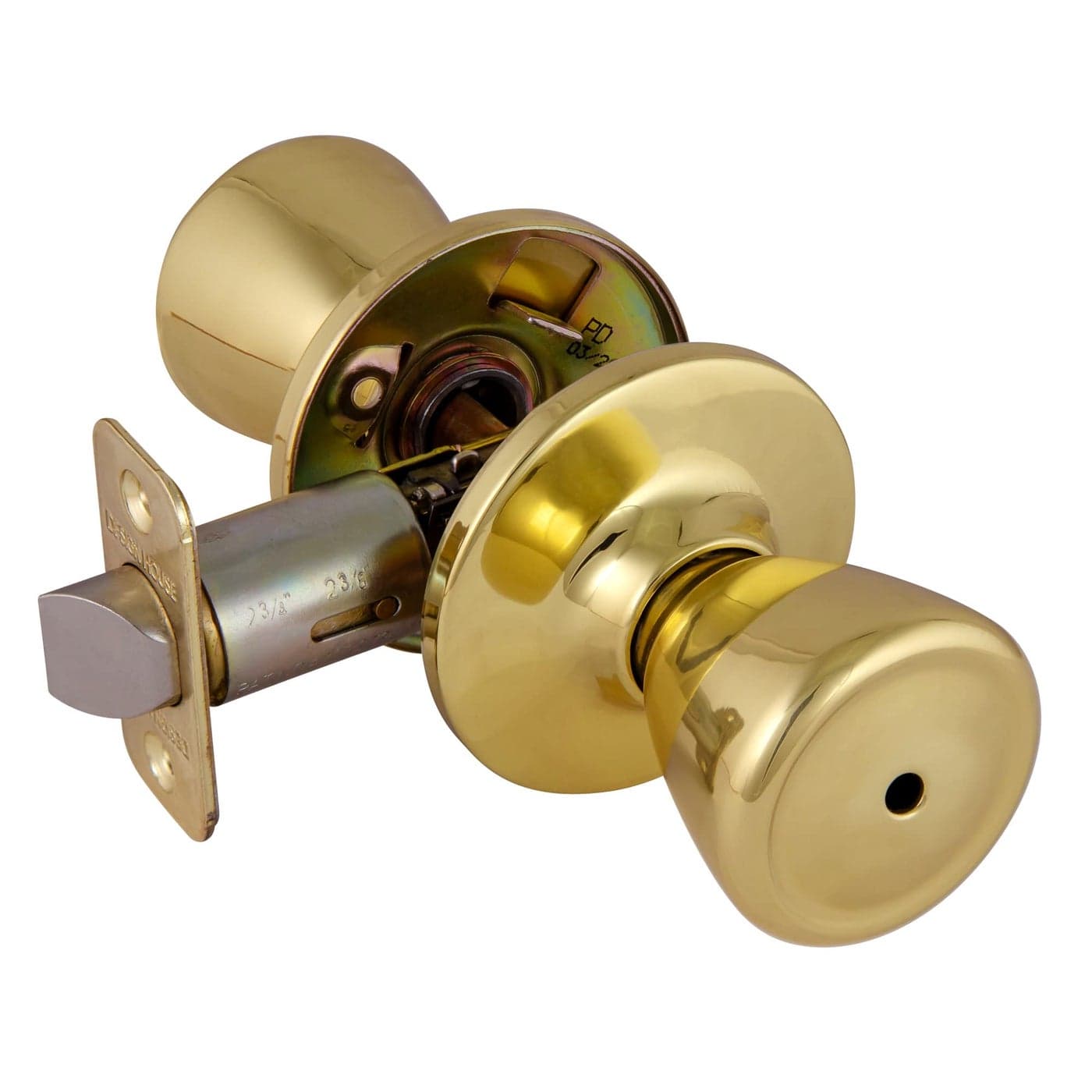 Design House 782748 Tulip Privacy Bed and Bath Door Knob Polished Brass 1 Count Pack of 1