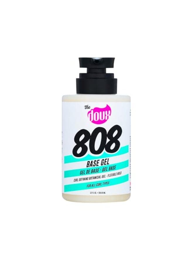 The Doux 808 Base Curl Defining Gel for Natural Hair Medium Hold Styling Gel with Honey Aloe Marshmallow Root AntiFrizz Curl Enhancer for Wash and Go TwistOuts TWA All Curl Types