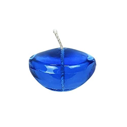 Zest Candle 12-Piece Floating Candles, 1.75-Inch, Clear Blue Gel