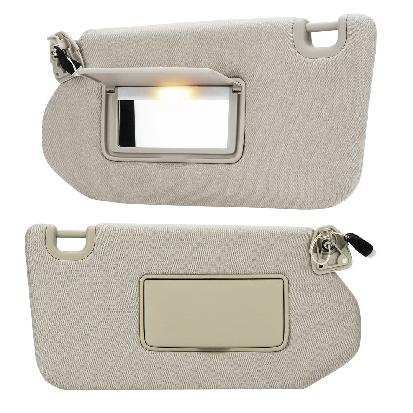 Youxmoto Beige Sun Visor with Light for Nissan Pathfinder 20132018 Left Driver and Right Passenger Side Replacement for Infiniti QX60 20142017 for Infiniti JX35 2013 for 964019PB0A 964009PB0A