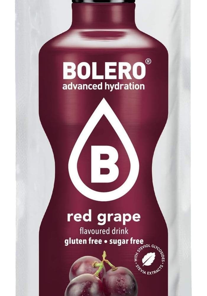 BOLERO – Red Grape Flavored, Sugar Free and Low Calorie Powdered Drink Mix