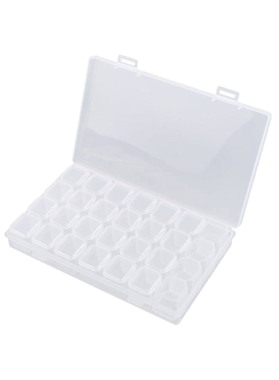 28 Grid Transparent Plastic Storage Box – 17.5×10×2.5cm For Multi Purpose Organizer Case