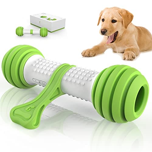 PETGEEK Interactive Dog Toys Motion Activated Electronic Dog Toy Interactive Dog Bone Toys for Medium Large Dogs USB Rechargeable Automatic Dog Toy for Boredom and Stimulating Green