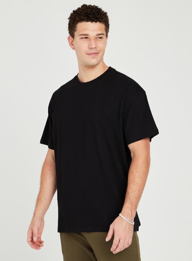 Solid Oversized Pure Cotton T-Shirt