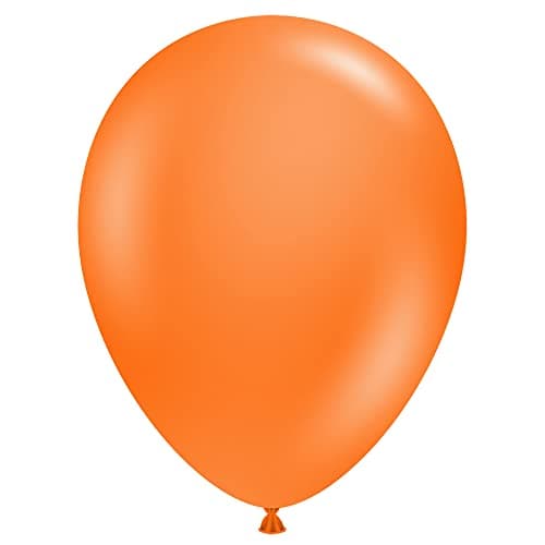 Maple City Rubber 100 Count Orange Tuftex Balloon, 11", Orange