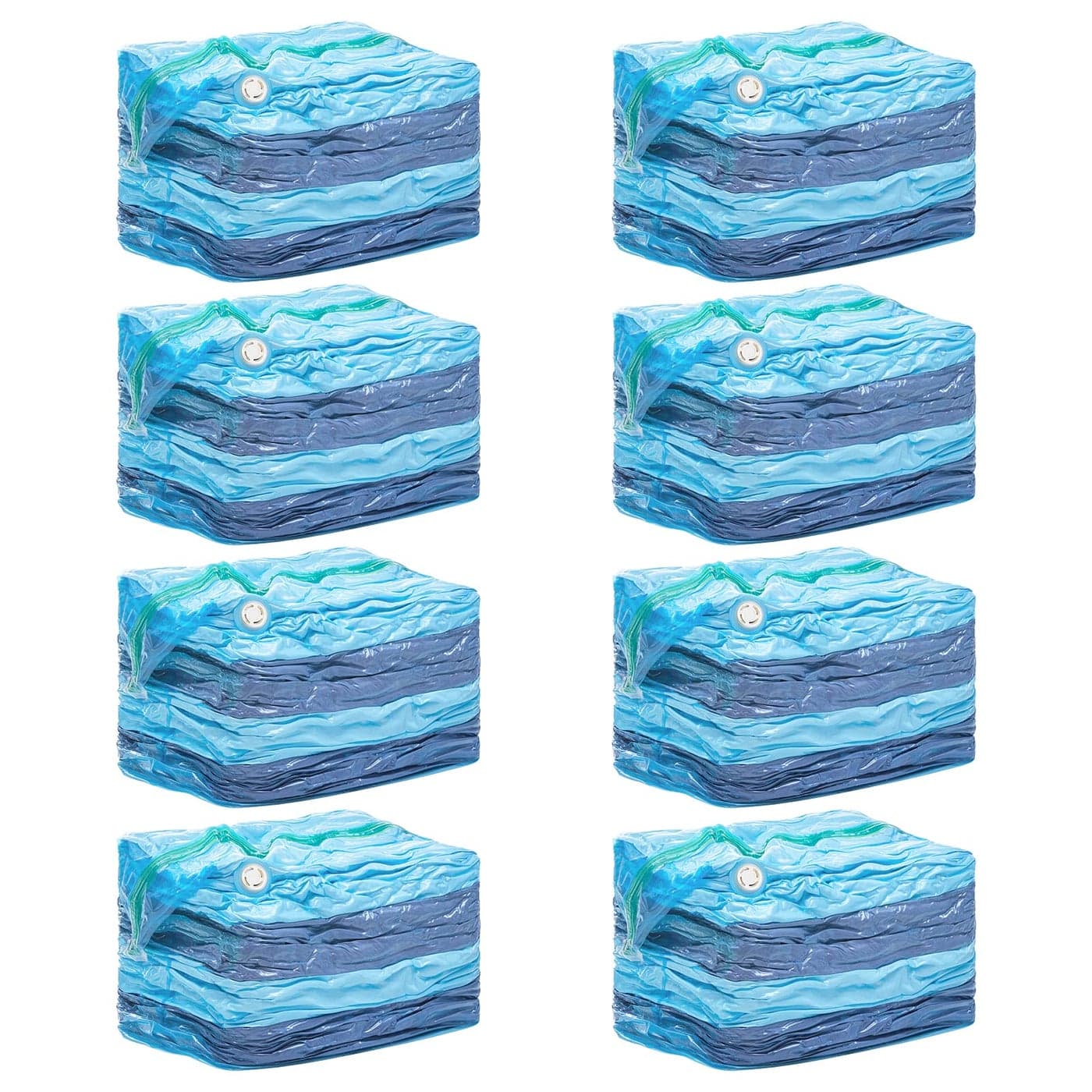 TAILI 8 Pack Vacuum Storage Bags Jumbo Cube 31x40x15 Inch Extra Large Vacuum Seal Bags for Clothing Comforters Blankets Bedding Sweater Space Saver Closet Organizers Blue