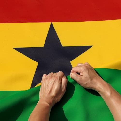 Anley RipProof Double Sided 3Ply Ghana Flag 3x5 Foot Vivid Color Canvas Header and Wrinkle Resistant The Strongest Longest Lasting Ghanaian National Flags 3 X 5 Ft