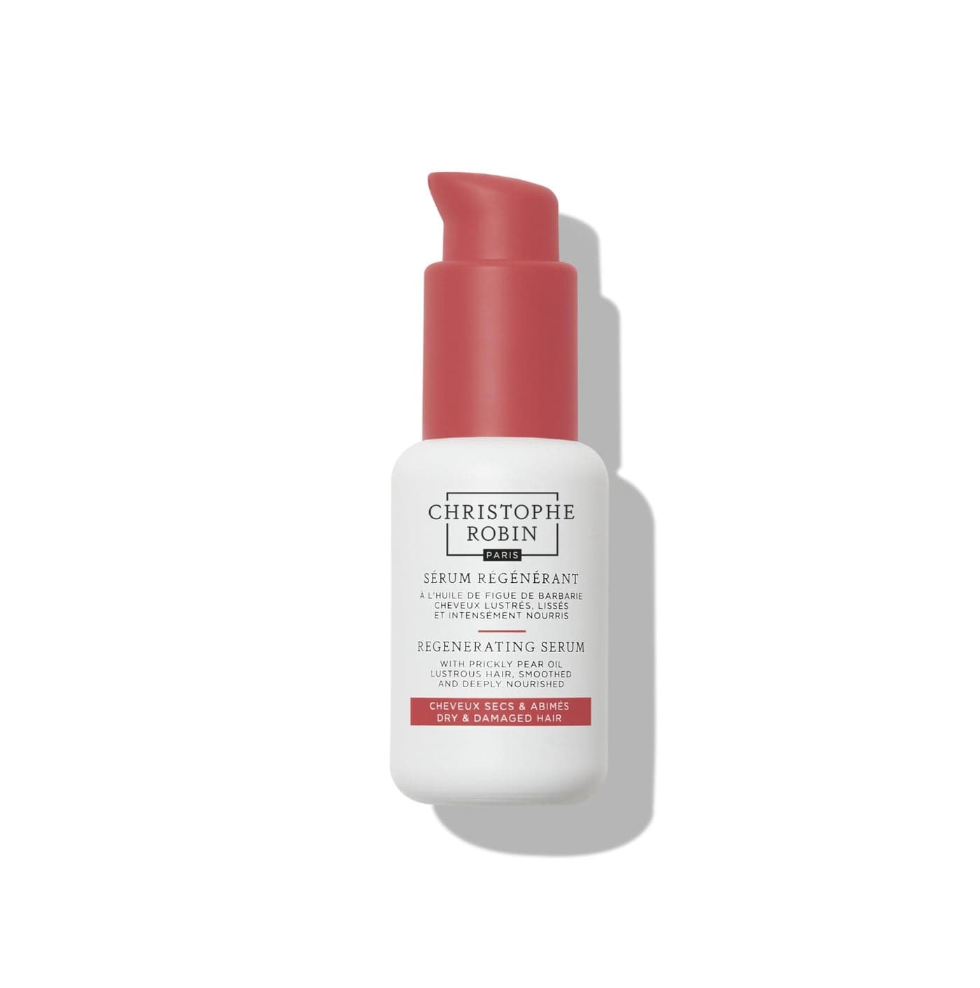 Christophe Robin Regenerating Serum with Prickly Pear Oil Hair Serum for Dry Damaged Hair Thinning Hair Frizzy Hair Hair Care Products 17 fl oz 50 ml