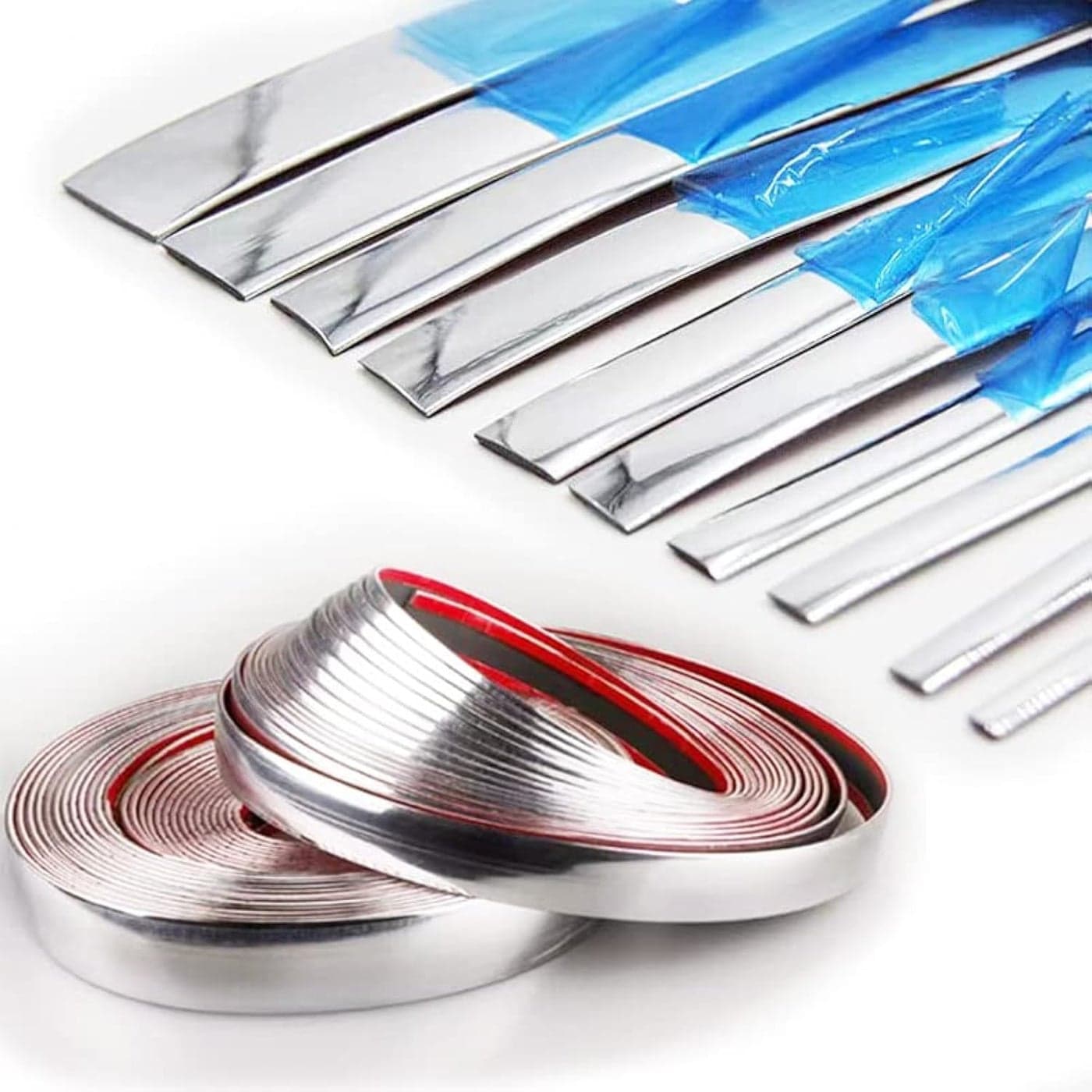 16Ft Chrome Silver Automotive Car Exterior and Interior Molding Trim Universal Bumper Window Door Body Side Decorative Strip ScratchProof 12 inch 12mm
