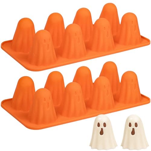 Kamehame Ghost Silicone Mold, 2 Packs Ghost Chocolate Candy Molds Halloween Silicone Molds for Jelly, Chocolate, Candy, Gummy, Crayon, Resin