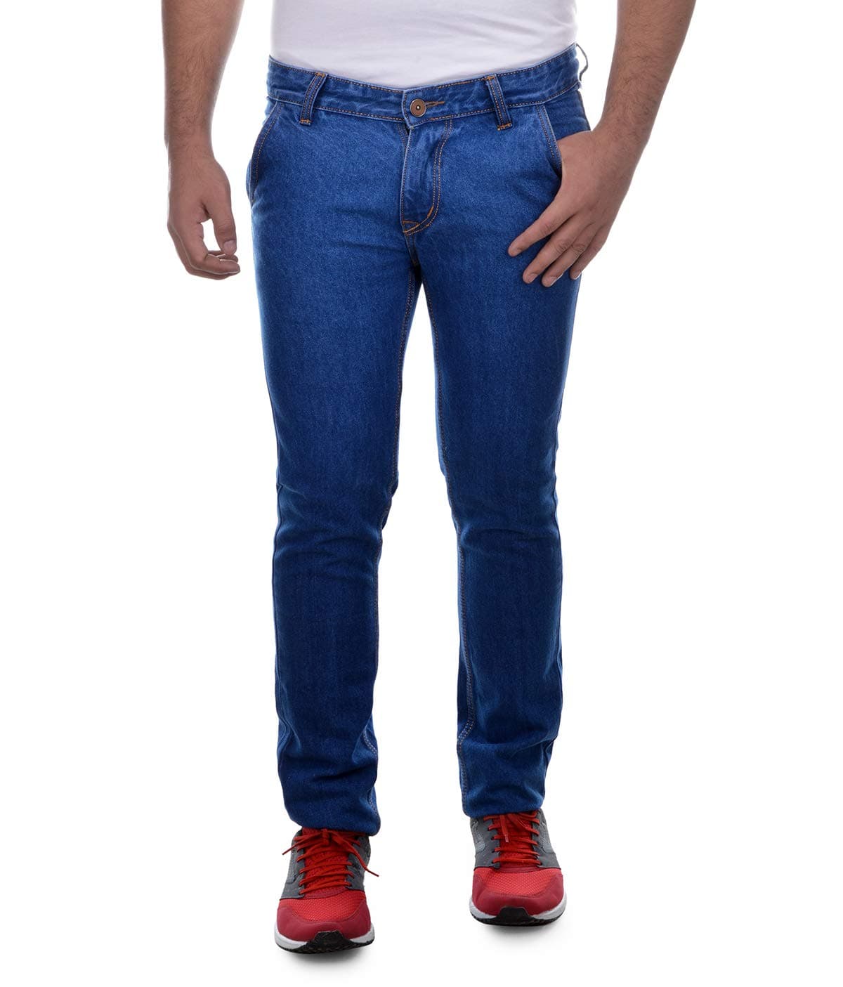 Ben Martin Men's Slim Fit Stylish Stretchable Cross Pocket 28 Size Light Blue Casusal Denim Jeans Pant for Men, JJ9-5