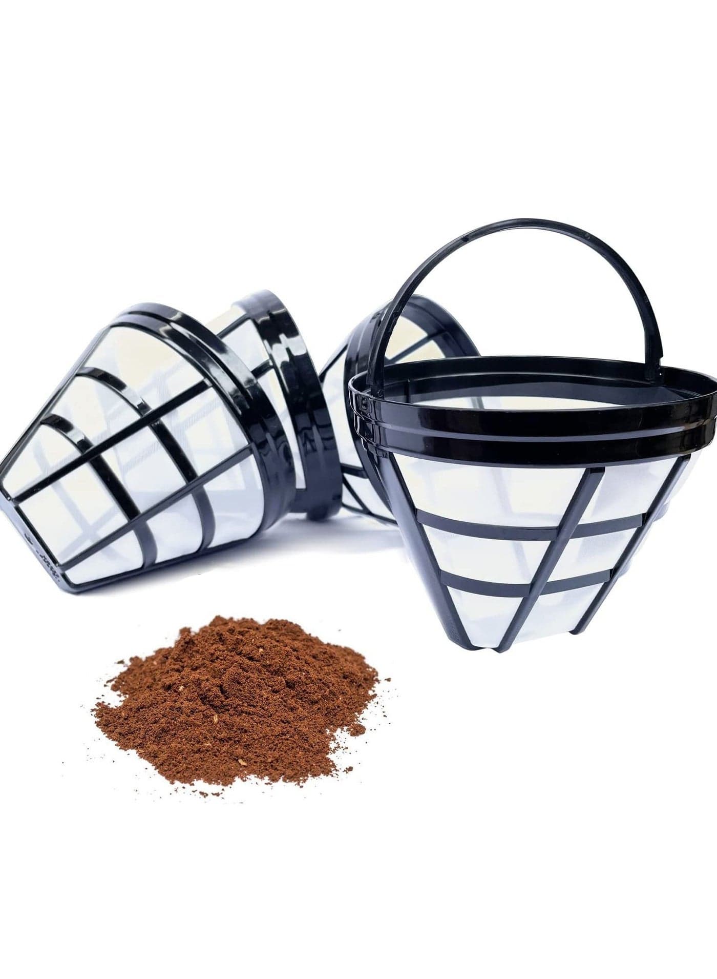 Reusable Coffee Filters, 4 Pack Machine Basket Cone Nylon Filters for Cuisinart/Ninja and Brewers, BPA Free, Most 8-12 Cup