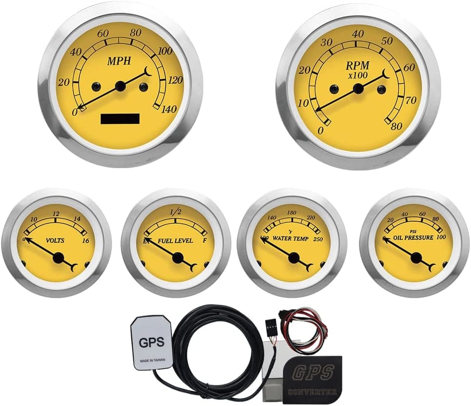 MOTOR METER RACING 6 Gauge Set with GPS