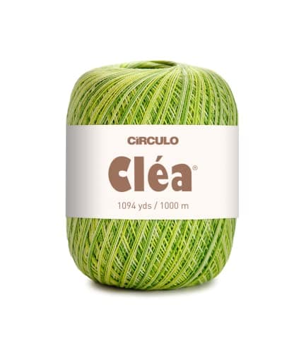Circulo Clea Yarn Crochet Thread Fine Size 20100 Mercerized Brazilian Cotton Pack of 1 Ball 53 oz 1094 yds Olive 9462