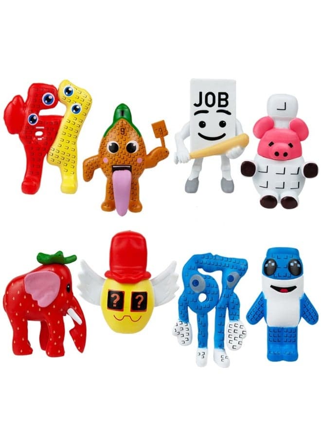 8 Pcs Steal a Brainrot Toys Action Figure Set, Large Size Steal a Brainrots Toy Figures, Collectible Brain-Rot Toy Gift for Fans (MulticolorA)