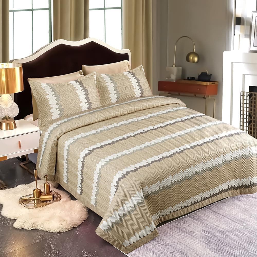 innovative edge Super Soft Glace Cotton King Size Double Bed AC Comforter Duvet for All SeasonsWeathers with 2 Pillow Covers