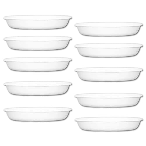 Leafy Tales Bottom Plate/Dripping Tray for Pots, White Color| (6-inch, White, Pack of 10)