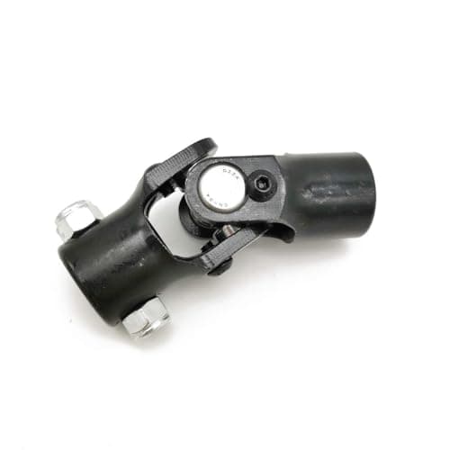 Ensun 3/4“ DD x 3/4” Round Black Single Steering Shaft Universal U Joint, Maximum Working Angle: 35° Degree, Total Length: 96mm (3-3/4")