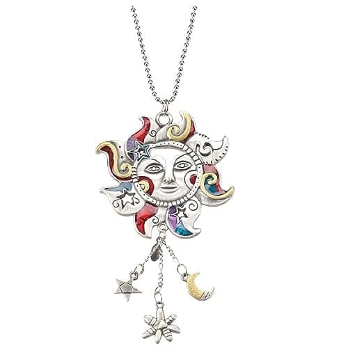 1 X Celestial Sun Hand-Painted Car Charm Ornament