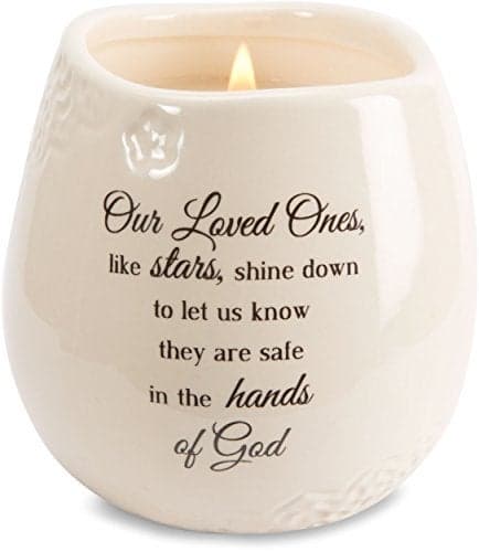 Pavilion Gift Company Light Your Way Memorial 19175 in Memory Loved Ones Shine Ceramic Soy Wax Candle