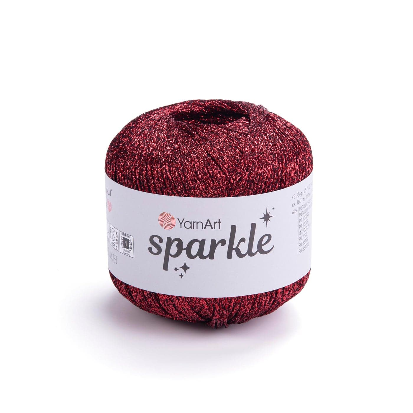 YarnArt Sparkle Metallic Glitter Yarn Fine Lightweight Yarn for Crochet Knitting Amigurumi Cardigans Shawls Bag Making Soft Craft 1345