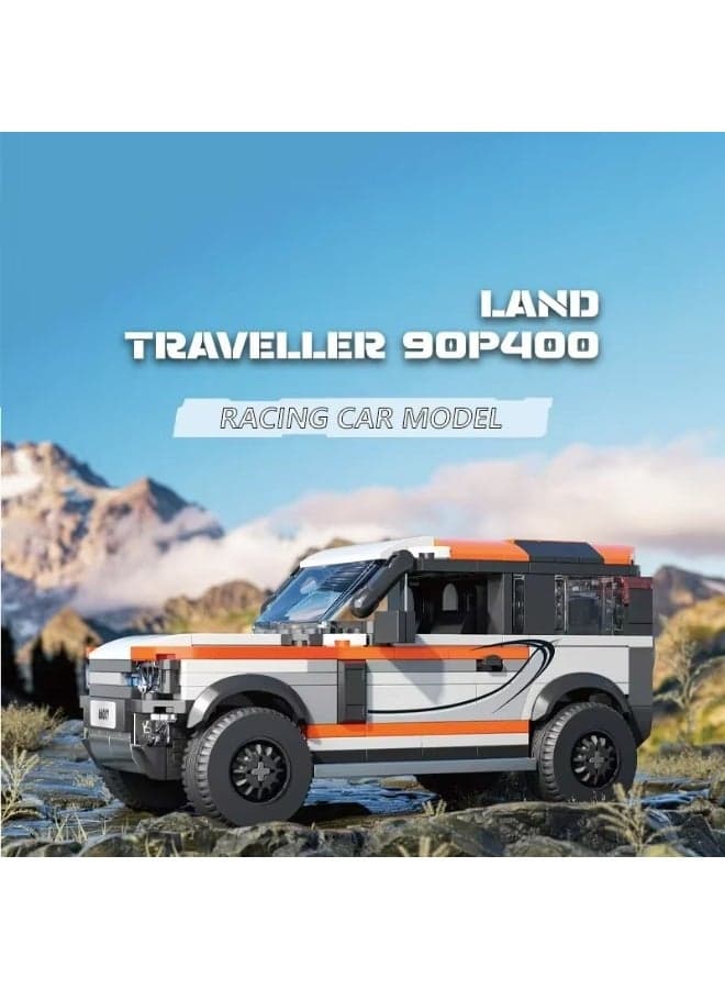 LAND TRAVELLER 90P400 Off-Road SUV Car Building Blocks Set, 1:35 Scale Plastic Model DIY Educational Toy