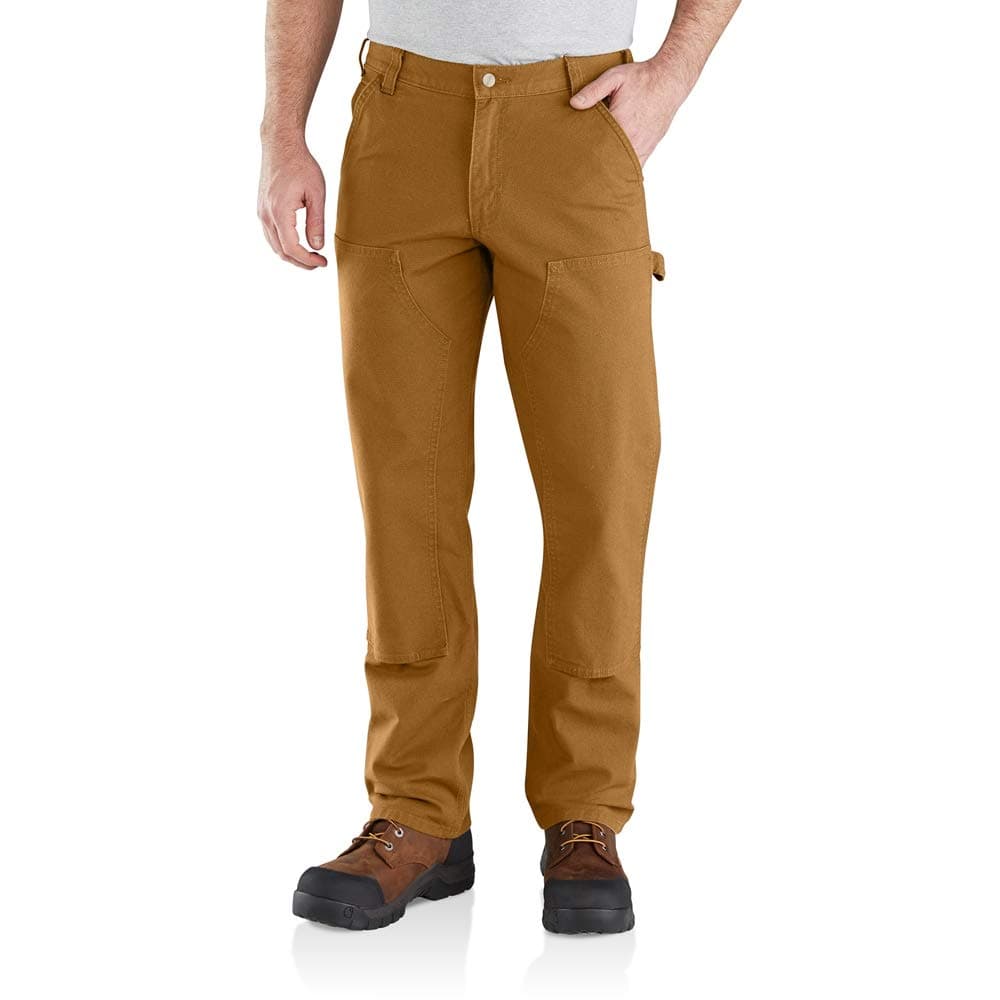 Carhartt Mens Relaxed Straight Rugged Flex Duck DoubleFront Dungaree Carhartt Brown W34 x L30