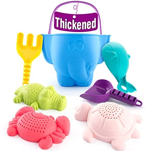 hahaland Beach Toys for Toddlers 13 Sand Toys for Toddlers 13 Baby Bucket Rake Shovel Set Bath Water Outdoor Toy for Boys Girls Sandbox Toy for 1 Year Old Toddler Toys Age 12