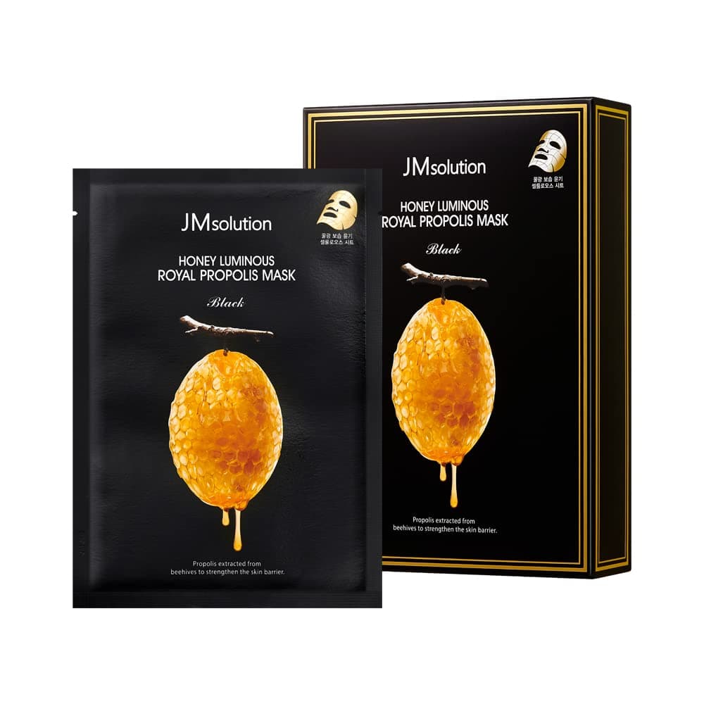 JMsolution Honey Royal Propolis Ampoule Korean Skin care Face Mask Rich Moisturizing boositng Nutrition 10sheets For All Skin Type