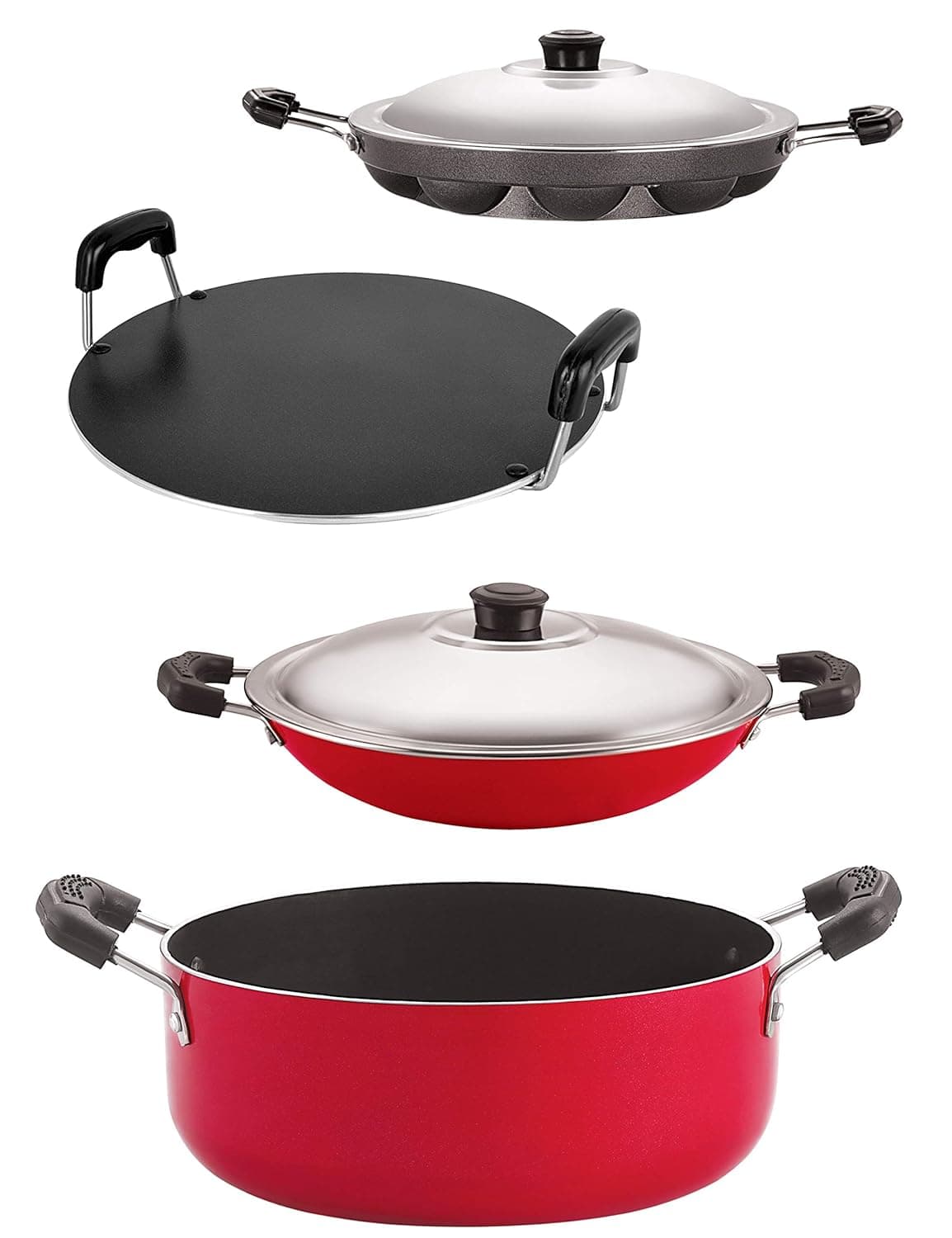 Nirlon Non-Stick Coated Dishwasher Safe 4 Piece Aluminium Kitchen Utencils Set (AC_RT_AP12_CS24)