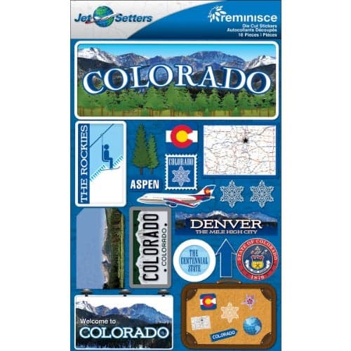 Reminisce Jet Setters 2 3-Dimensional Sticker, Colorado