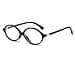 JOVAKIT Retro Oval Blue Light Blocking Glasses for Women Vintage Fashion 90s Small Oval Frame Eyeglasses Black