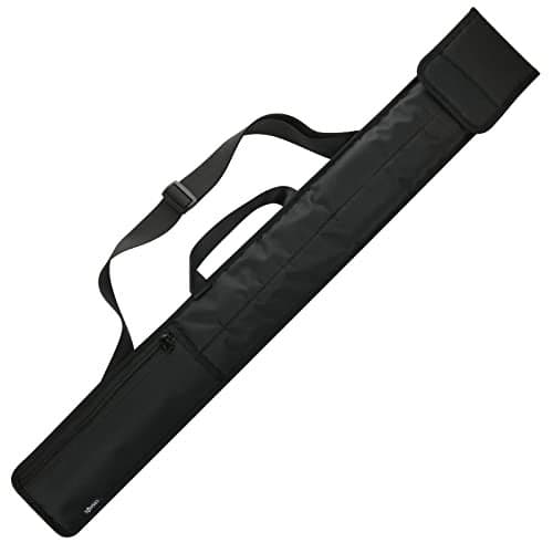 Cosmos Soft Cue Stick Case Bag - 1x1 Billiard Pool Stick Case Carrying Bag - 1/2 Billiard Cue Stick Bag Pool Cue Holder for Storage 1 Butt and 1 Shaft (2-Pieces), Padded Layer with Zipper Pocket