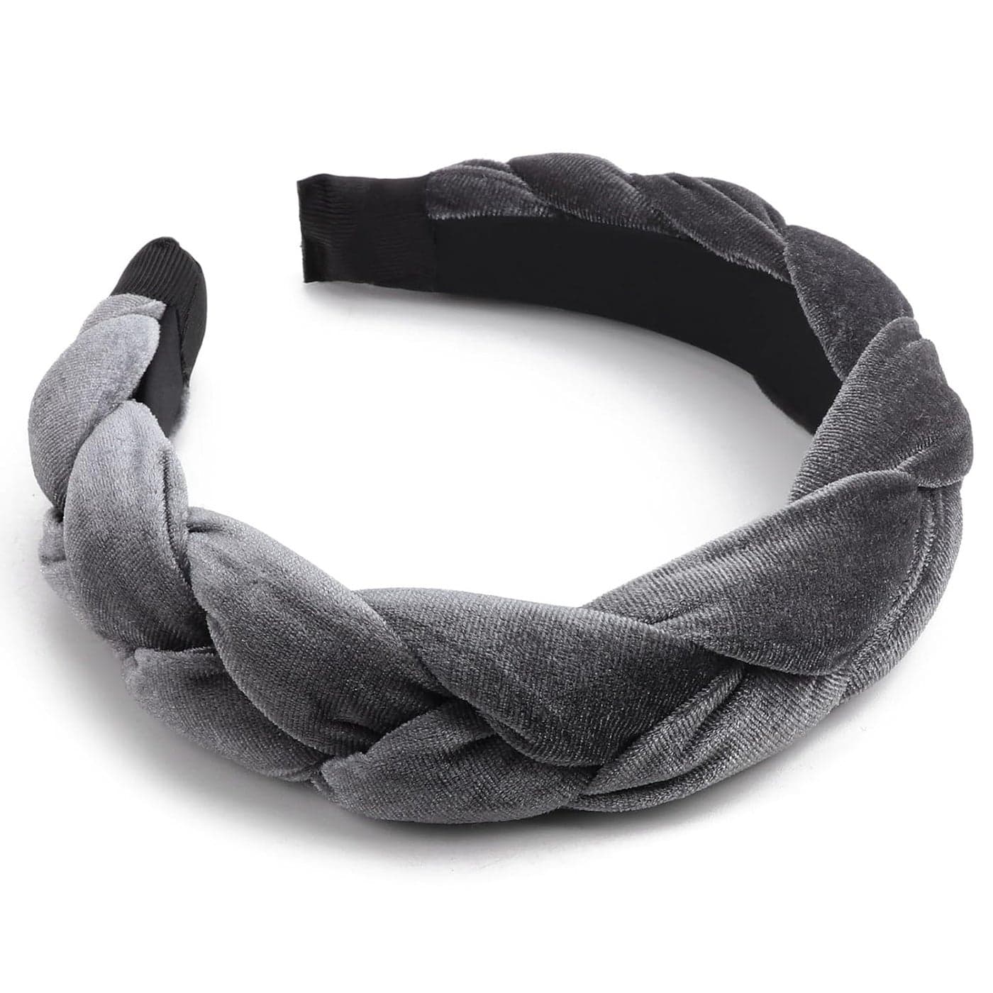 DRESHOW Braided Headbands for Women Velvet Hair Hoop Elastic Criss Cross Hair Bands Accessories