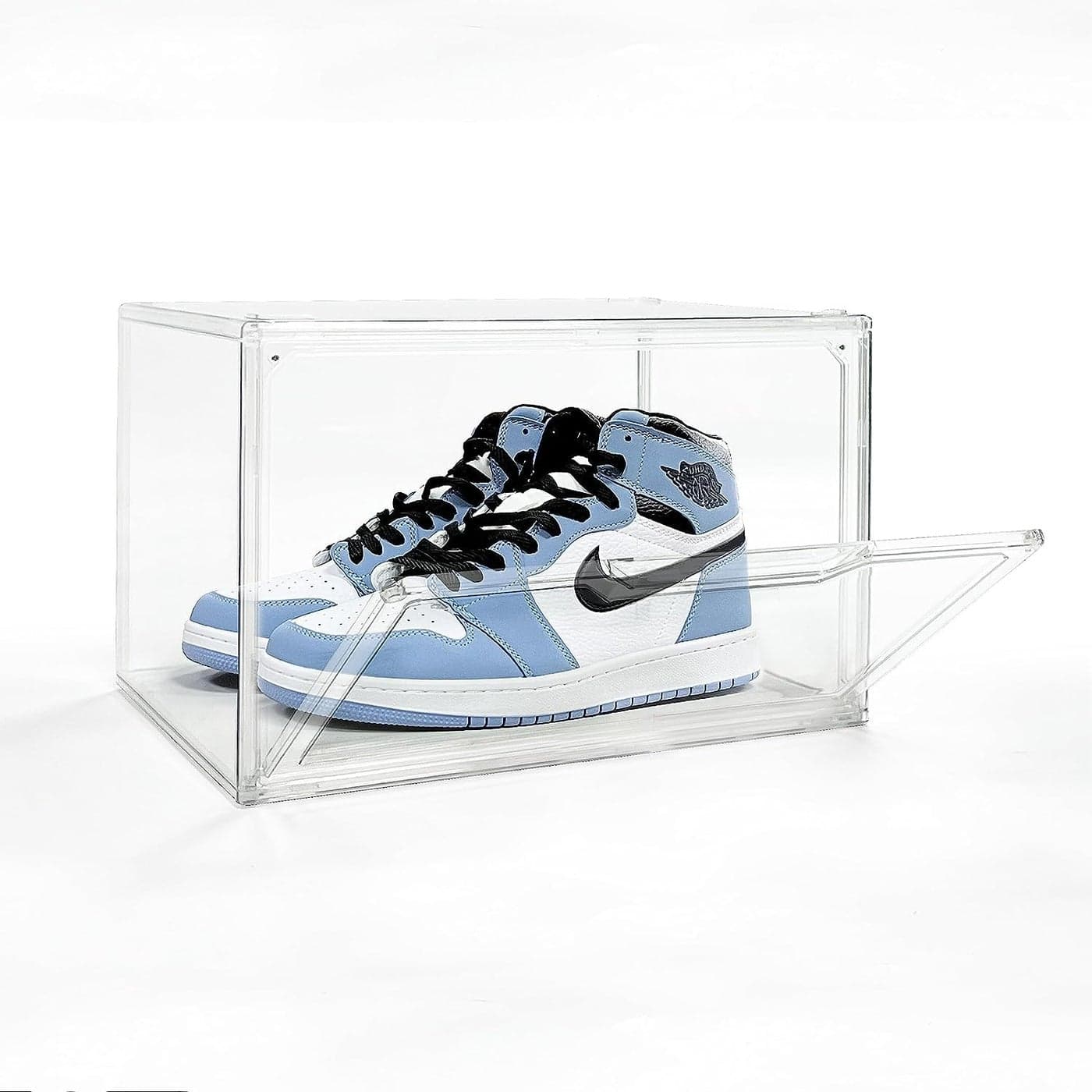 Suicune 1 Pack Stackable Shoe Box Shoe Storage Boxes 36 x 28 x 22 cmPlastic Shoe Organizer Containers with Clear Lids Fit up to UK size 11EU 46 Shoe Boxes for Sneakers and Boots