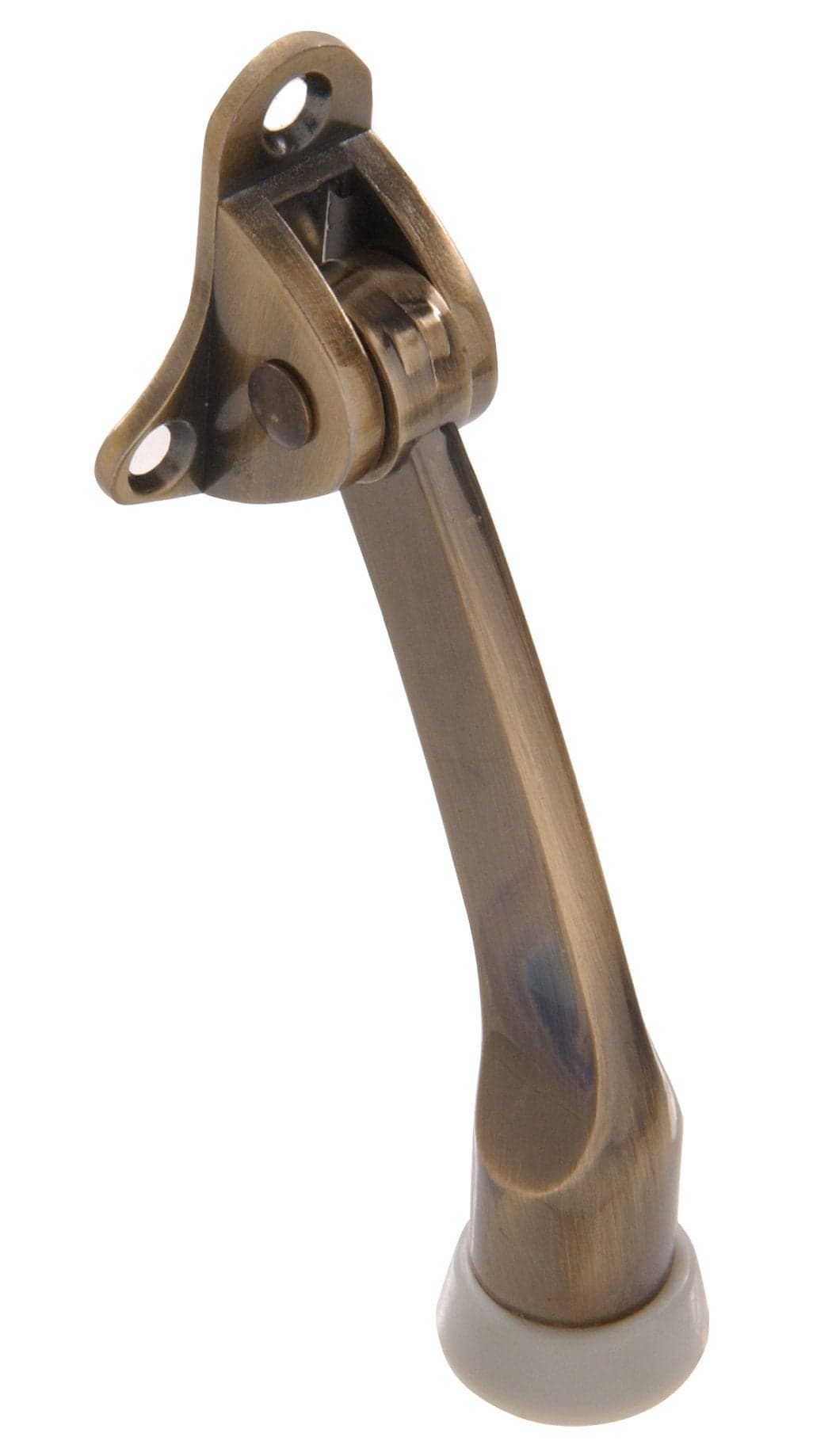The Hillman Group 851804 4Inch Kickdown Door Stop Antique Brass