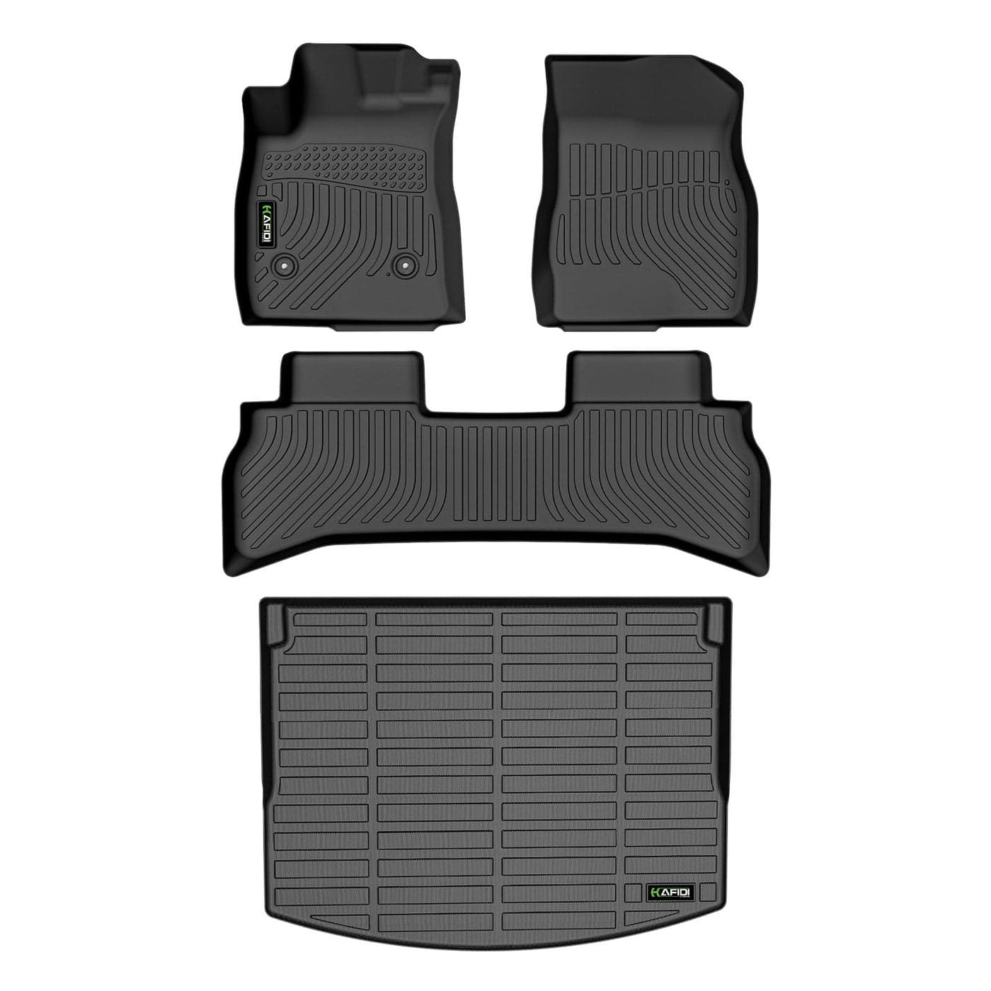 HAFIDI All Weather Floor Mats for Chevy Trailblazer FWD 20212024 2025 2026 Cargo Liner for Trailblazer FWD Only Fit Cargo in Upper Deck Position 20212026 Set Black