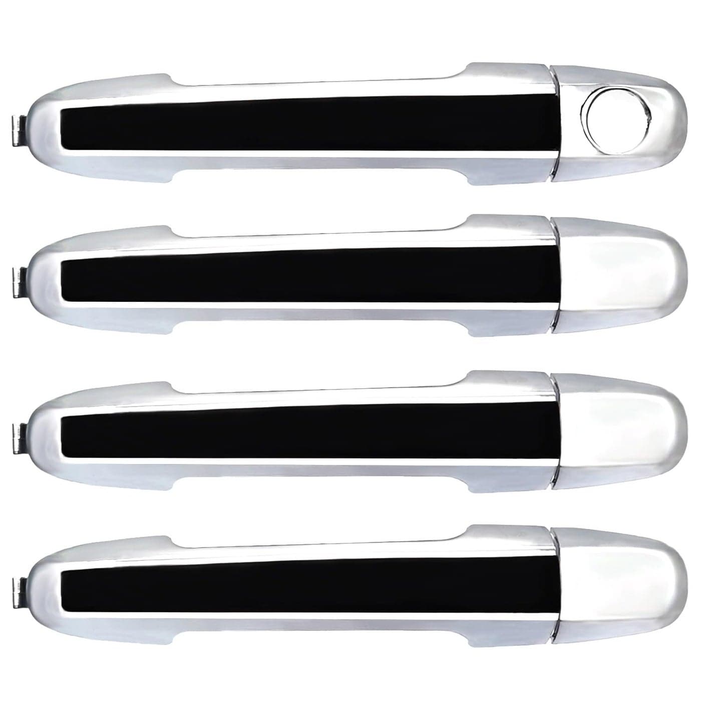 Lcyolada Exterior Door Handles 4PCS Compatible with 20052010 Hyundai Sonata Front Rear Left Drive Right Passneger Side Replace 836523K010826513K000 Chrome Lever with Black Insert