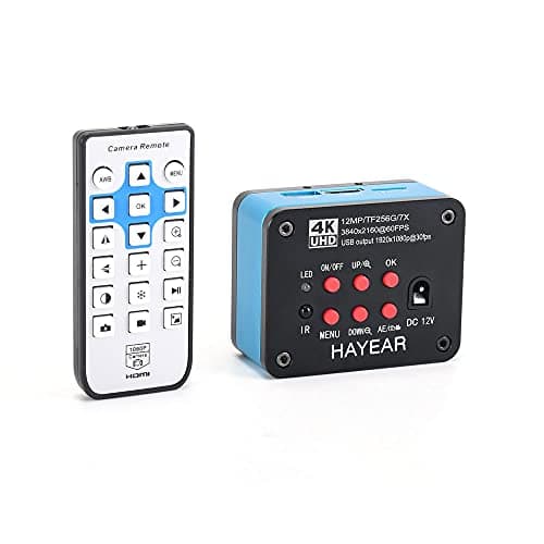 HAYEAR 4K UDH 2160P 1080P HDMI USB Industrial Microscope Camera for Machine PCB Board CPU Repair Soldering;PC Support Windows/Mac/Linux System