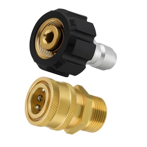 JPT Pressure Washer Adapter Set Quick Connect Kit, M22 15mm, (for Outlet Hose Quick Connect)