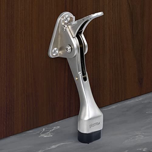 Plantex Premium 5 Inch Door Stopper/Door Stopper for Home Hydraulic/Kickdown Stop with One Touch Adjustable Height & Rubber Tip - Pack of 3 Door Stops (186 - Satin)