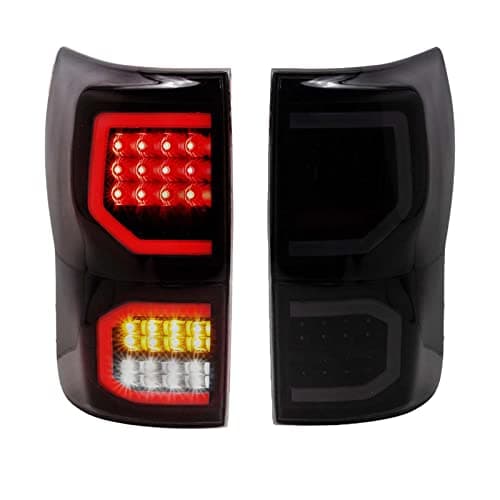 TRQ 2 Piece Driver & Passenger Side Tail Light Assembly Performance Set Compatible with 2007-2013 Toyota Tundra TO2800165 TO2800183 TO2801165 TO2801183