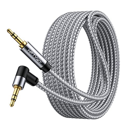 Hftywy Aux Cord,20 ft 3.5mm Audio Cable Headphone Cable Male to Male Stereo Hi-Fi Sound Nylon Braided aux to aux 1/8 Cable for Car Home Stereos Speakers Tablets, Speakers