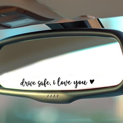 3X Black Drive Safe I Love You Sticker for Car Mirror New Driver Gifts for Men Women Cars Accessories I Love You Drive Safe Mirror Sticker Car Window Decals