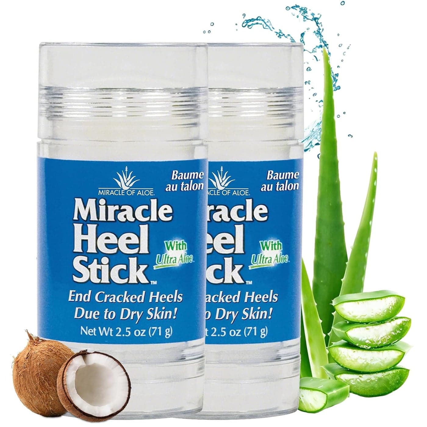 Heel Balm for Dry Cracked Feet Miracle Heel Stick for Cracked Heel Repair Heel Balm Stick for Cracked Heel Treatment Formulated with Pure Aloe Vera Tea Tree Oil Shea Cocoa Butters 25 oz