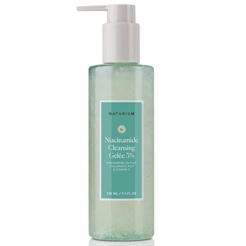 Naturium Niacinamide Cleansing Gele 3 Plus Hyaluronic Acid Vitamin C Gentle Smoothing Face Wash 71 oz