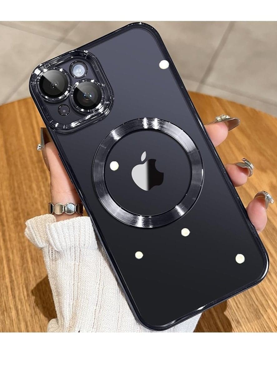 Black iPhone 14 Cover – Integrated Camera Lens Guard, Military Grade Drop Protection, TOP N56 Magnets, MagSafe Ready